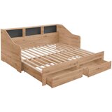 CARRYHOME RAZTEGLJIVA POSTELJA 90 cm x 200 cm , temno siva, hrast artisan | Shoptok.si