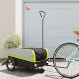 vidaXL Prikolica za bicikl crno-zelena 45 kg željezna | shoptok.hr
