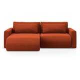 Cosmopolitan Design Ciglasta baršunasti sklopiva/s prostorom za odlaganje kutna garnitura Belfast – | shoptok.hr