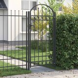  Ogradna vrata ASSEN 100 x 195 cm Čelik s prahom premazan Siva | shoptok.hr