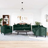 vidaXL 3-dijelni set sofa s jastucima tamnozeleni baršunasti Cijene