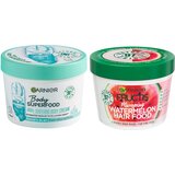 Garnier body superfood krema za telo aloe vera 380ml + fructis hair food maska za kosu watermelon 390ml Cene