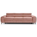 ELTAP Rožnata žametna raztegljiva sedežna garnitura 261 cm Laurence – | Shoptok.si