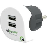 q2power Punjač kućni za smartphone, tablete, 2 x USB, 2.4A – DUAL USB CHARGER EUROPE | Eponuda.ba
