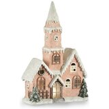  Ukrasna figura kuća Crăciun LED Svjetlo Roza Bijela Smeđa Zelena magnezij 21 x 77 x 48 cm | shoptok.hr