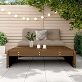  Vrtni stolček za noge medeno rjav 120x80 cm trdna borovina | Shoptok.si