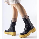 Gemre Black boots on a yellow sole Quennie | Shoptok.si