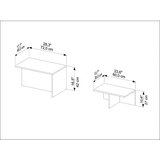 Hanah home twins - oak, white oakwhite nesting table (2 pieces) | Eponuda.com