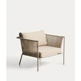 Kave Home Krem/smeđe-siva metalna/podstavljena vrtna fotelja Zivia – | shoptok.hr