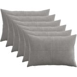  Presvlaka za jastuk 6 pcs ALMELO Svjetlosiva 50 x 80 cm Kord | shoptok.hr