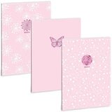 Ars Una Zvezek s točkovno mrežo A4 z dodatnimi sponkami : Soft Touch Pink Spring | Shoptok.si