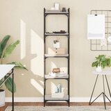  Regal za knjige s 5 razina siva boja hrasta 40x30x154 cm drveni | shoptok.hr