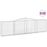  Lučne gabionske košare 20kom 400x30x100/120cm pocinčano željezo | shoptok.hr