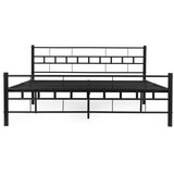 ModernHome metalni krevet 140 x 200 cm s letvičastom podnicom, crni | shoptok.hr