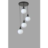 Opviq afra 4 Lü tepsili siyah beyaz Camlı Sarkıt blackwhite chandelier | ePonuda.com