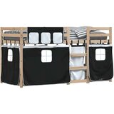  na kat sa zavjesama bijelo-crni 80 x 200 cm od borovine | shoptok.hr