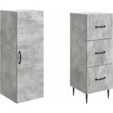  Set ormara 2 pcs Betonska siva 33 x 34,5 x 90 cm | shoptok.hr