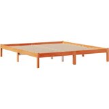 vidaXL Knjižna postelja brez vzmetnice vošč. rjava 180x200 cm borovina | Shoptok.si