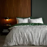 Content by Terence Conran Zelena/siva pamučna posteljina za krevet za jednu osobu 135x200 cm Camden Stripe –