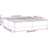  Za krevet s oprugama krem 160x200 cm od tkanine | shoptok.hr