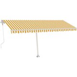  Samostojeća automatska tenda 500x300 cm žuto-bijela | shoptok.hr