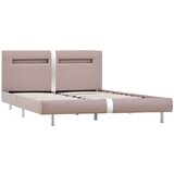  Okvir za krevet od umjetne kože LED boja cappuccina 120x200 cm | shoptok.hr
