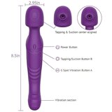 Tracy's Dog Wand - vodoodporen, polnilni, pulzirajoči masažni vibrator (vijolična) | Shoptok.si