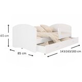  Dječji krevet LUKI DESIGN Zeko s ladicom 160x80 cm, bijeli, s madracem od PE pjene 8 cm | shoptok.hr