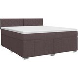  Boxspring krevet s madracem Tamno smeđa 160 x 200 cm Tkanina 203 x 164 x 88 cm | Shoptok.si