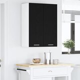 Viseći ormarić s pohranom Crni hrast i bijela 30 x 31 x 80 cm | shoptok.hr