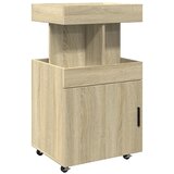Barska kolica boja hrasta sonome 50x41x89 cm konstruirano drvo | Eponuda.com