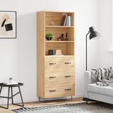 The Living Store Visoka komoda sonoma hrast 69,5x34x180 cm inženirski les - Visoka Omarica, (21435216) | Shoptok.si