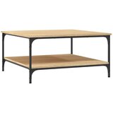 Maison Chic Klubska mizica - kavna mizica - Nizka mizica sonoma hrast 80x80x40 cm konstruiran les, (21752431) Cene