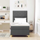  Krevet s opruga kutije Tamno siva 90 x 190 cm tkanina | shoptok.hr