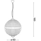 Ideal Lux LED kristalni luster na lancu LUXOR 12xG9/3W/230V Ø 60 cm proziran | Eponuda.com