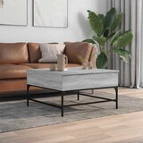 vidaXL Klubska mizica siva sonoma 80x80x45 cm inž. les in kovina | Shoptok.si