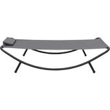  Vrtni ležaj sivi 200 x 90 cm čelični | shoptok.hr