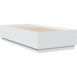  Okvir za krevet s LED svjetlima bijeli 90 x 200 cm drveni | Eponuda.com
