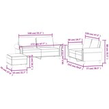  3-dijelni set sofa s jastucima ružičasti baršunasti | shoptok.hr