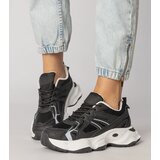 Gemre Black sporty sneakers with chunky soles Klarris | Shoptok.si