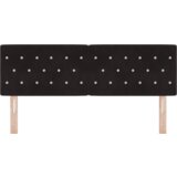  LED uzglavlje s kristalnim gumbićima Crno 72 cm Velur | shoptok.hr