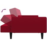  Kavč dvosed z ležiščem vinsko rdeč žamet, (21038128) | Shoptok.si