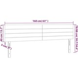  Uzglavlja tamnosmeđa 160x5x78/88 cm od tkanine | shoptok.hr