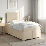  Boxspring krevet s madracem Krem 120 x 200 cm Tkanina - Krem 120 x 200 cm Dizajn linija Cijene