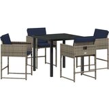  Vrtni set za objed s jastukom 5 pcs Siva Poli ratan | shoptok.hr