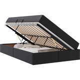  Krevet s madracem i skladištem s pohranom 2 kom. Crna Koža 120 x 200 cm | Shoptok.si