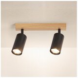  Brilagi - Spot svetiljka SELE 2xGU10/30W/230V crna/dekor hrasta | Eponuda.com