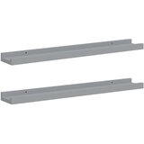 Zidne police za fotografije 2 kom sive 60 x 9 x 3 cm MDF | shoptok.hr