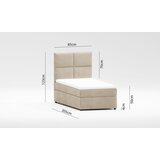 Ropez Bež tapecirani krevet s prostorom za odlaganje s podnicom 100x200 cm Lena – | shoptok.hr