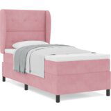 Box Spring Krevet s Madracem Ružičasti 90x200 cm Baršun | shoptok.hr